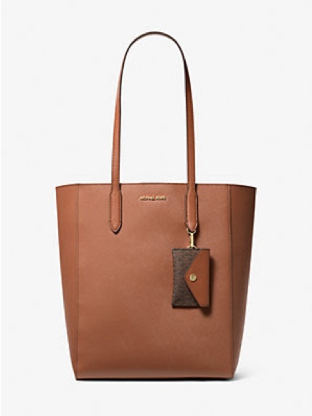 Michael Kors Brown Vincent Large Saffiano Leather Tote Bag With Card Case - Picture 5 of 5